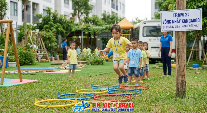Vòng Nhảy Kangaroo (Bật Nhảy Liên Hoàn Phối Hợp)